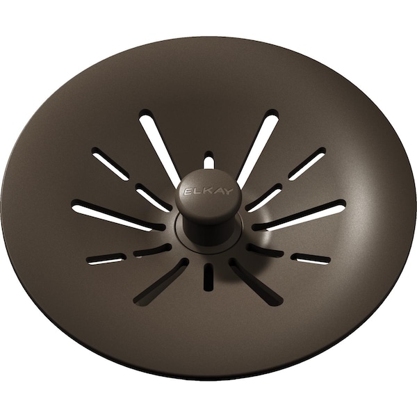 Quartz Perfect Drain 3-1/2" Removable Polymer Basket Strainer and Rubber Stopper Chestnut